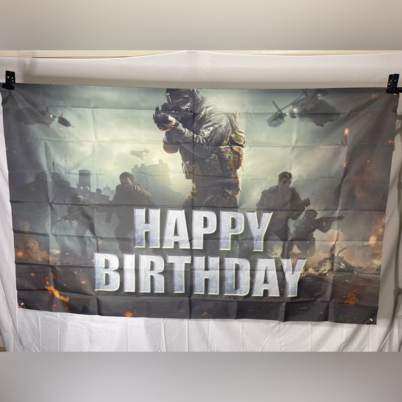 Soldier Warrior Banner Backdrop 46x74 inchs - Picture 2 of 2